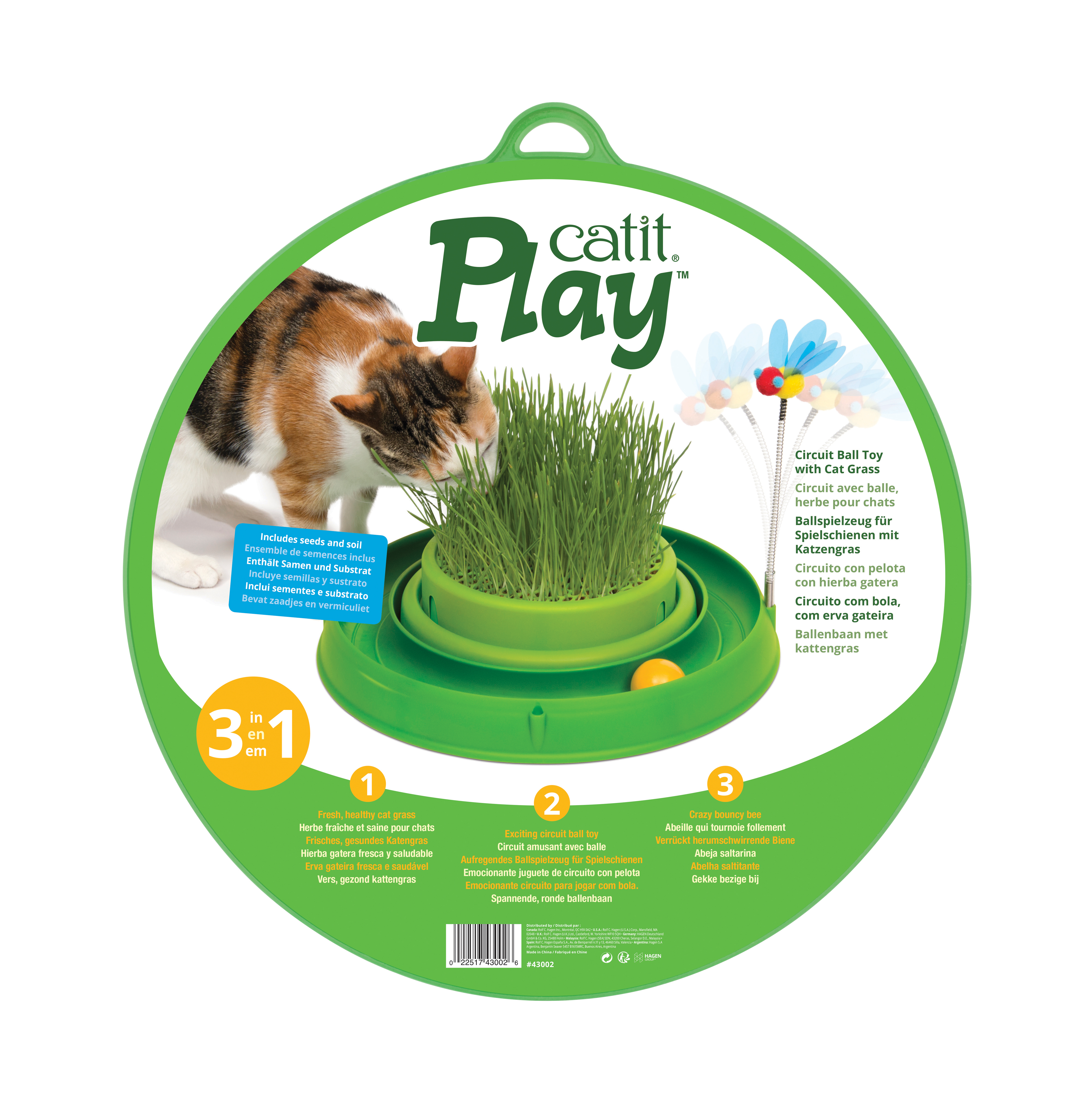 Hagen CA Play Circuit Ball w. Cat Grass