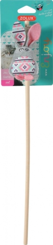 Zolux KALI CAT TOY ROD RABBIT GREY