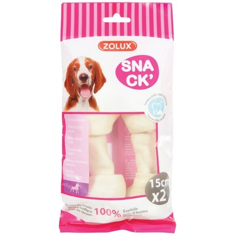 Zolux WHITE KNOTTED BONE 15CM X2