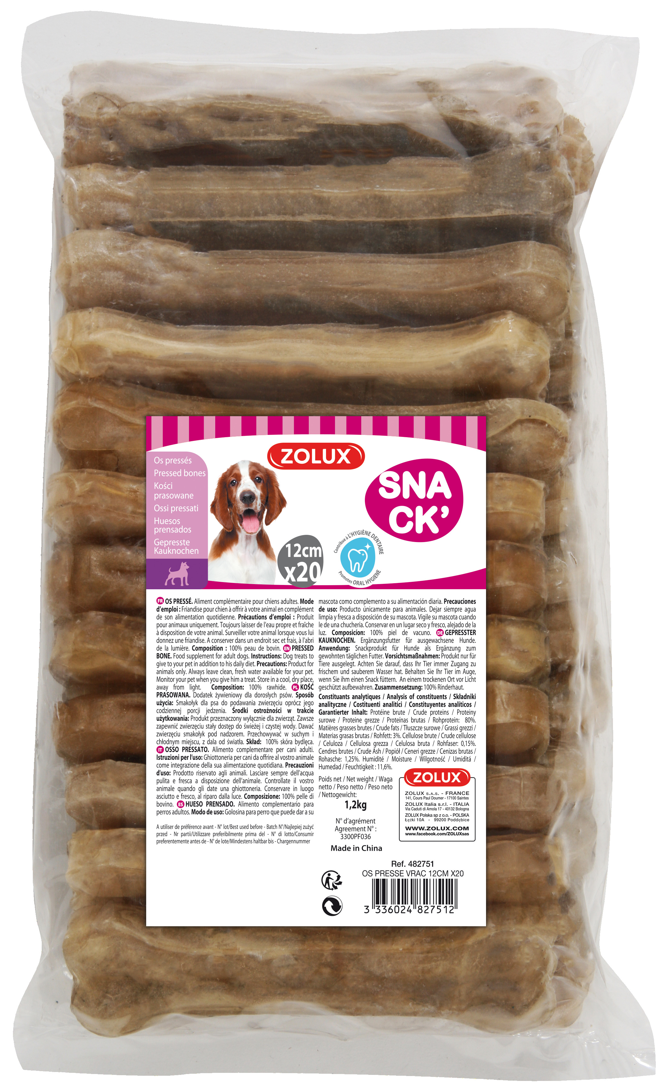 Zolux OS PRESSE VRAC 10CM X20