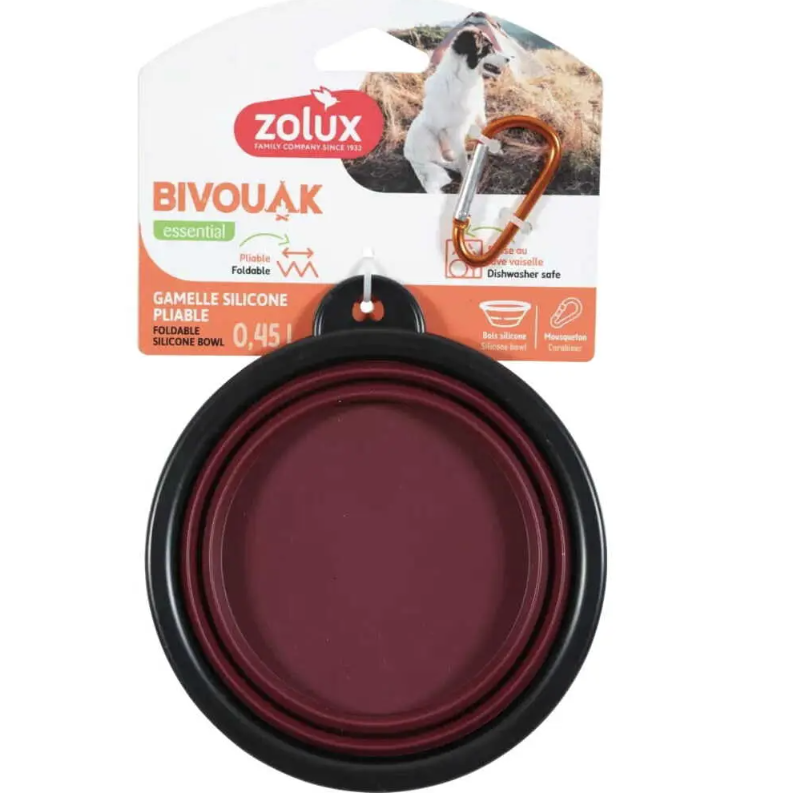 BVK FOLD SOFT BOWL 450ML RED
