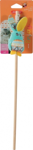 Zolux KALI CAT TOY ROD RABBIT GREEN