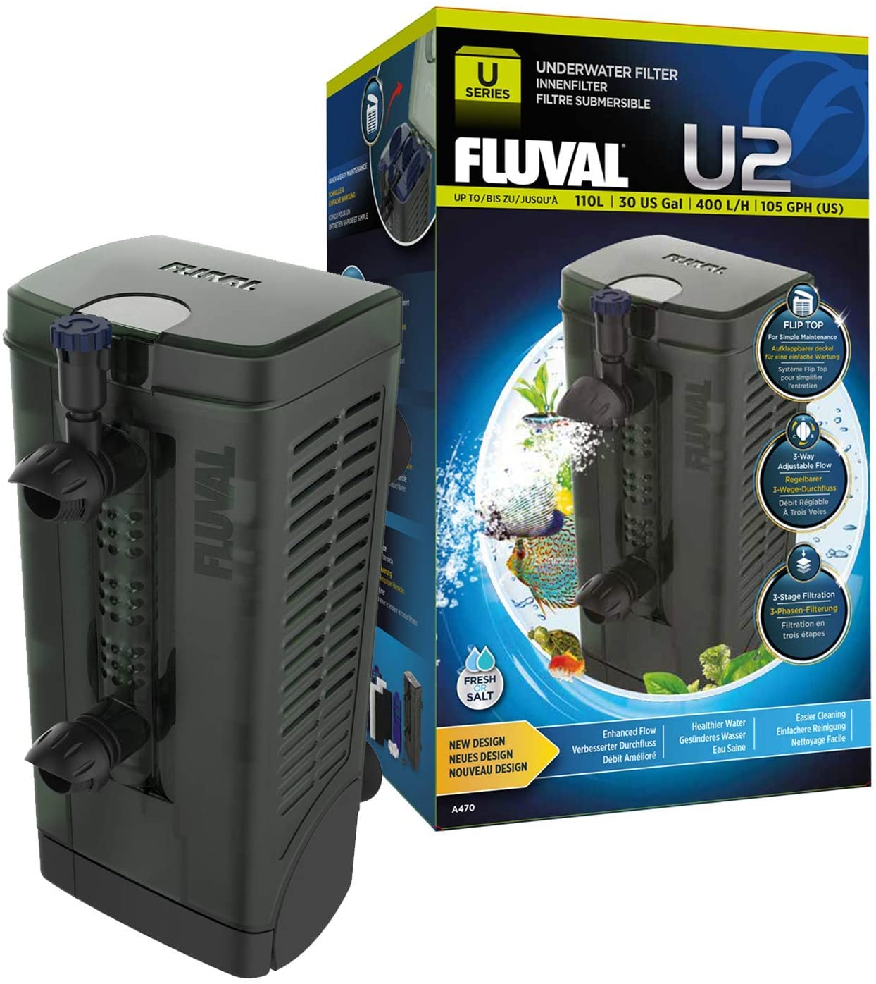 Fluval U2 Underwater Filter 45-110L