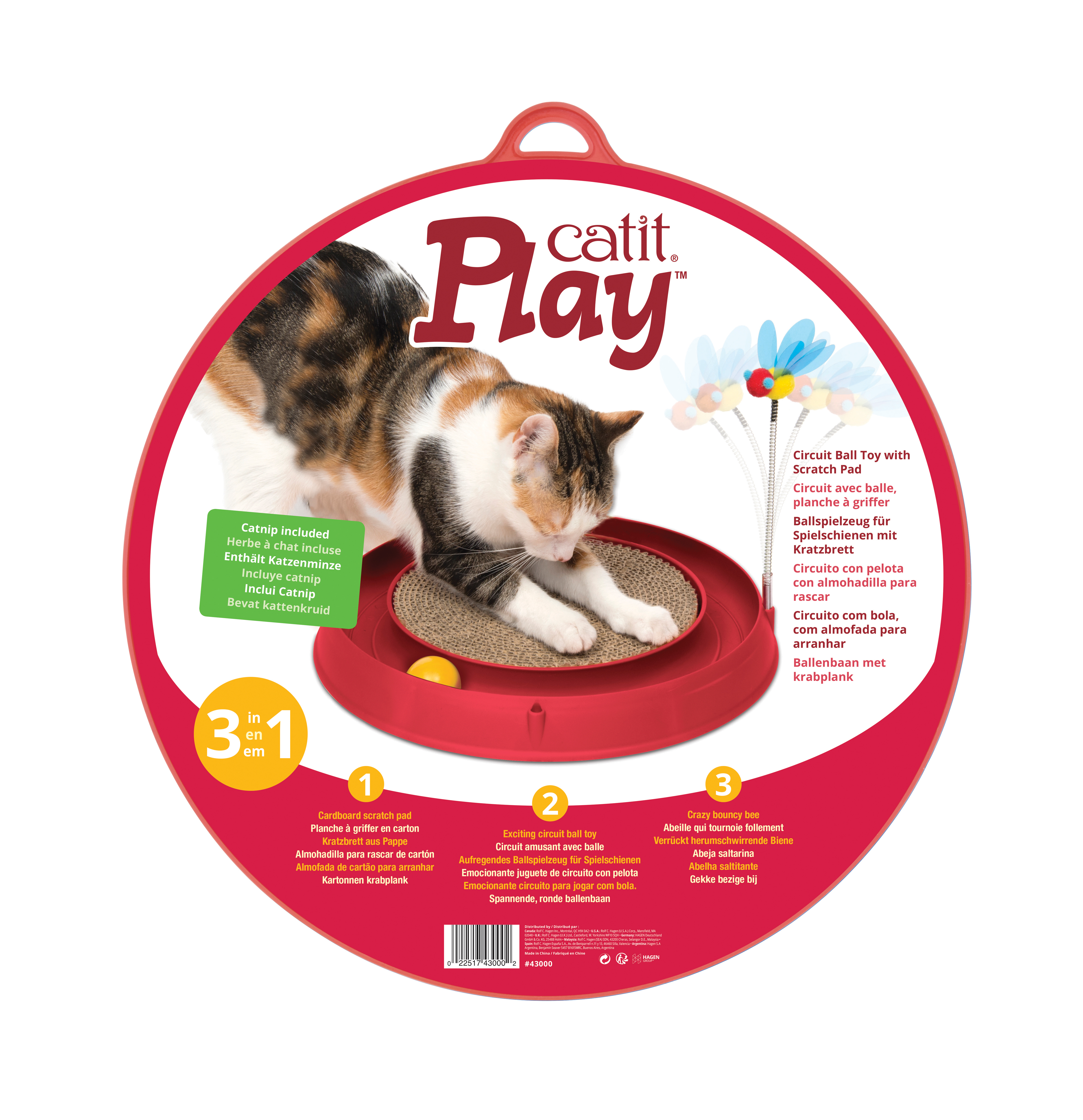 Catit Play Circuit Ball w. Scratch Pad