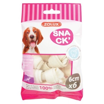 Zolux WHITE KNOTTED BONE 6CM X6