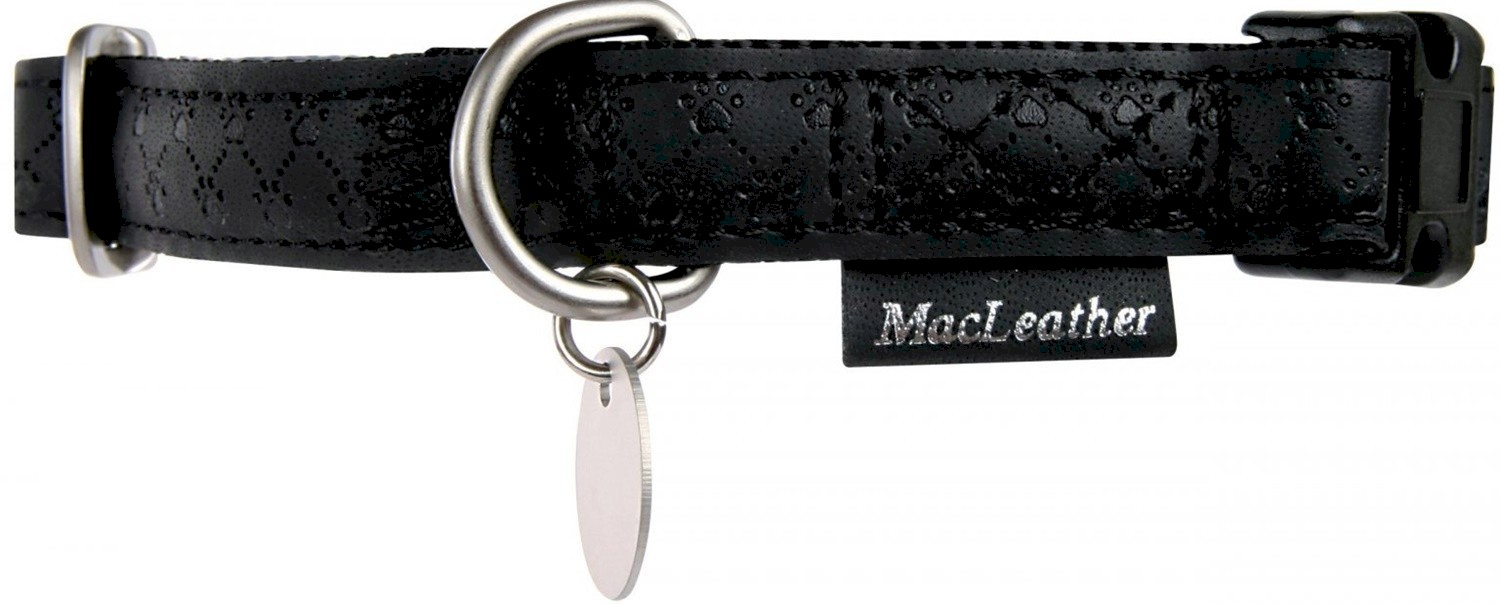 Zolux MAC LEATHER COLLAR 25MM BLACK