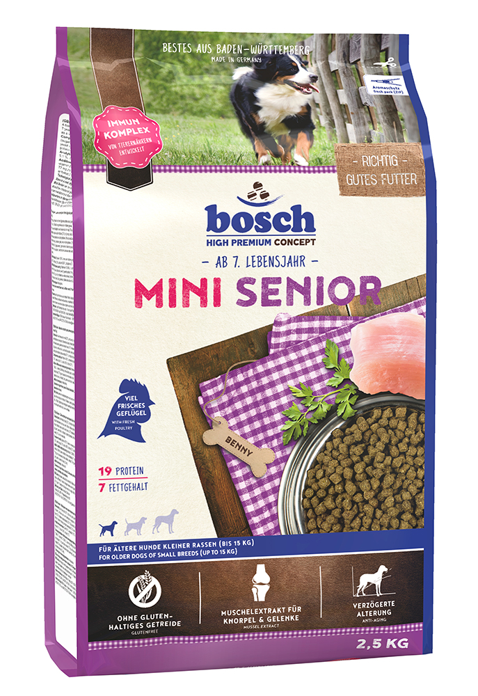 Bosch Mini Senior 2.5 kg ძაღლის საკვები