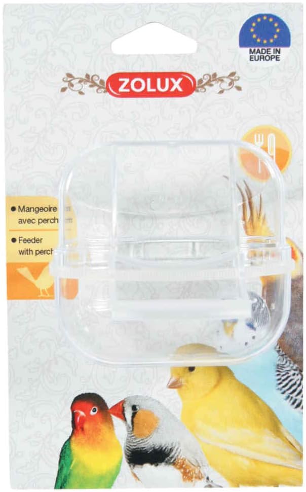 BIRD FEEDER W. PERCH TRANSP. S