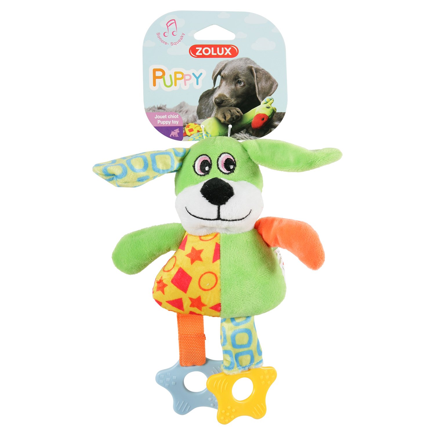 Zolux JOUET PELUCHE PUPPY CHIEN VERT