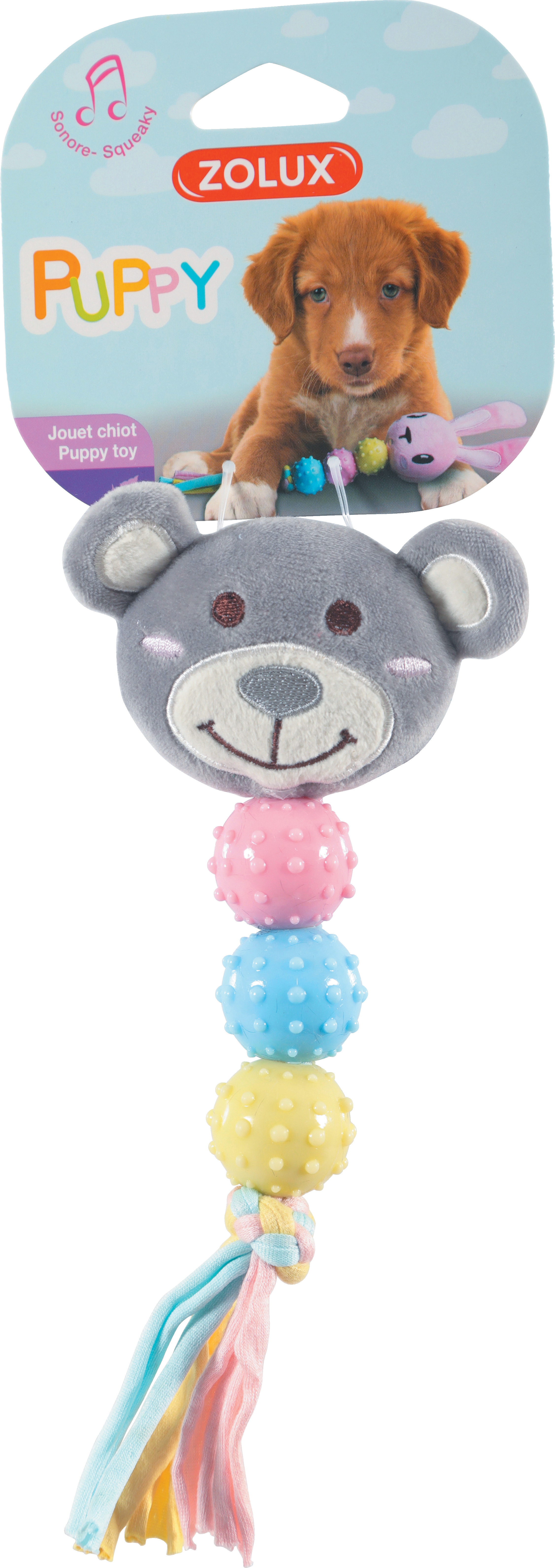 Zolux JOUET PELU PUPPY XS HOCHET GRI