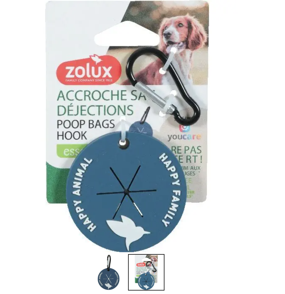 NAVY BLUE DOG WASTE BAG CLIP