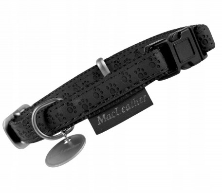 Zolux MAC LEATHER COLLAR 25MM BLACK