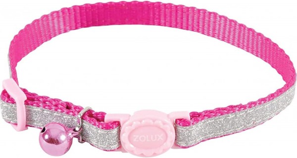 SHINY NYLON REG COLLAR PINK