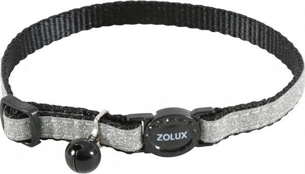 SHINY NYLON REG COLLAR BLACK
